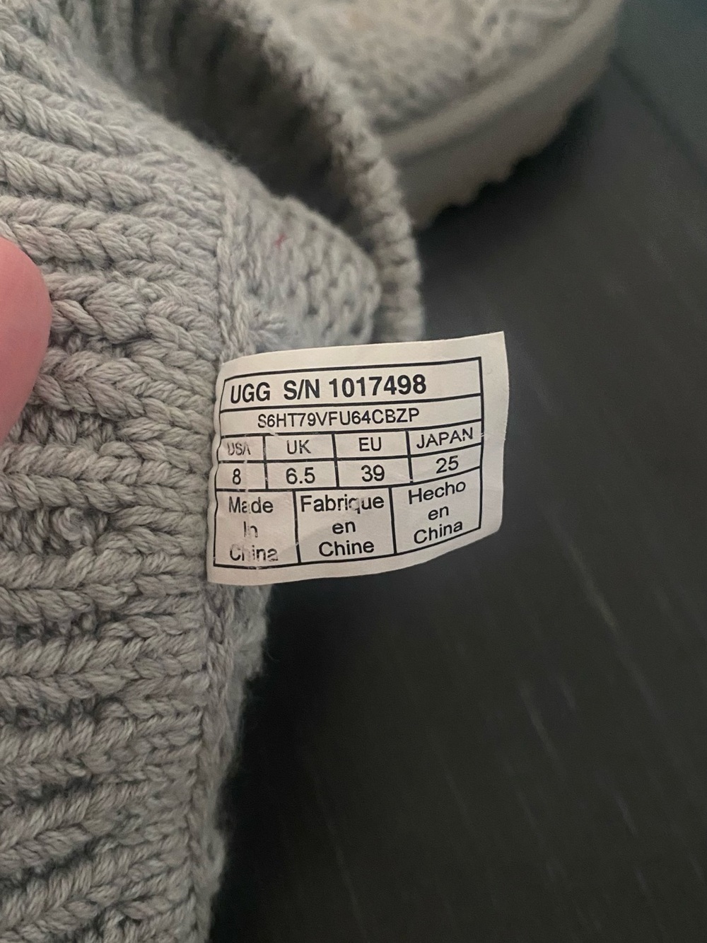 Grey  Ugg - Picture 7 of 7
